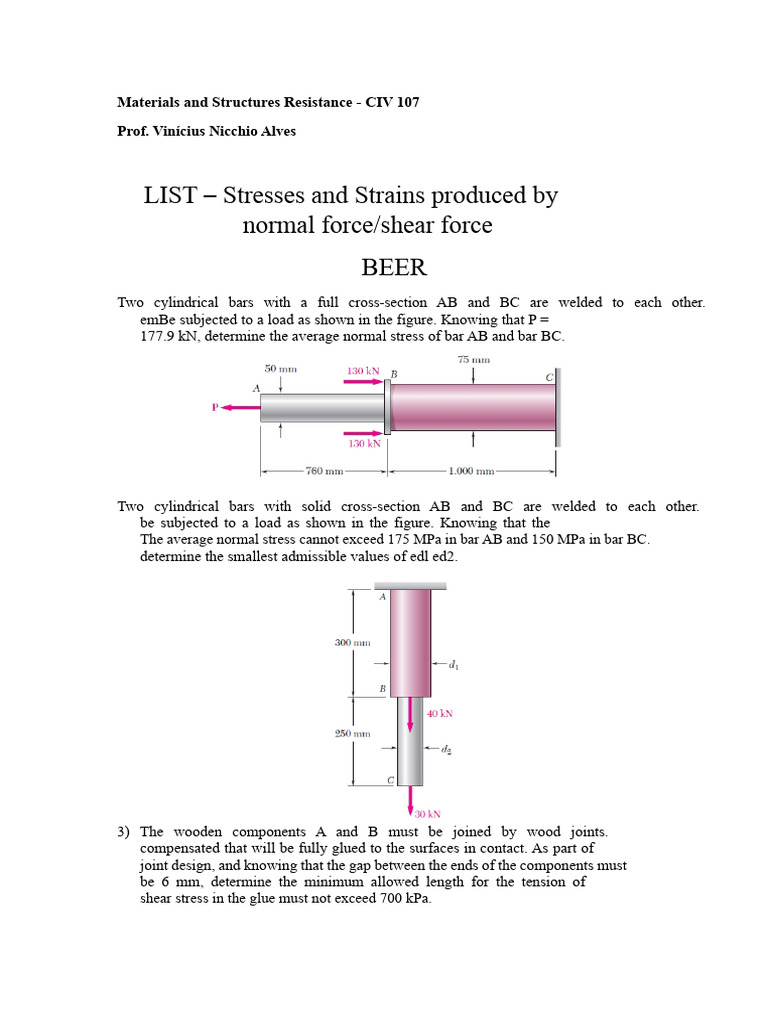 Stresses and Strains in Structural Materials | PDF | Deformation ...