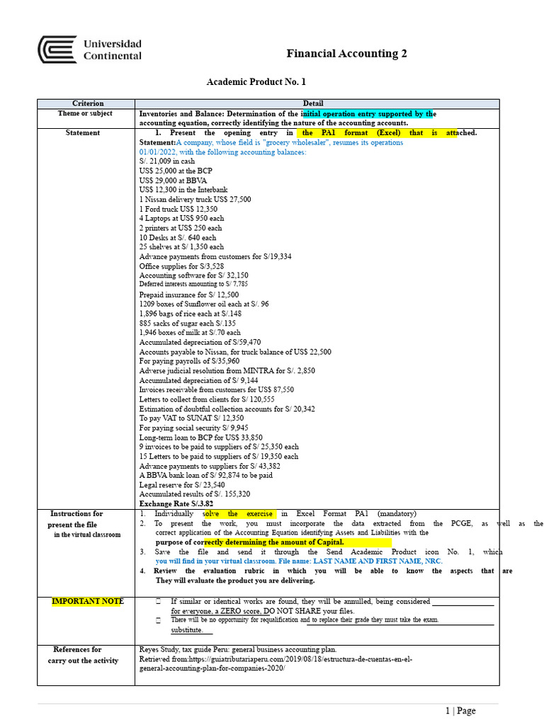 Financial Accounting Opening Entries Guide | PDF | Invoice | Business