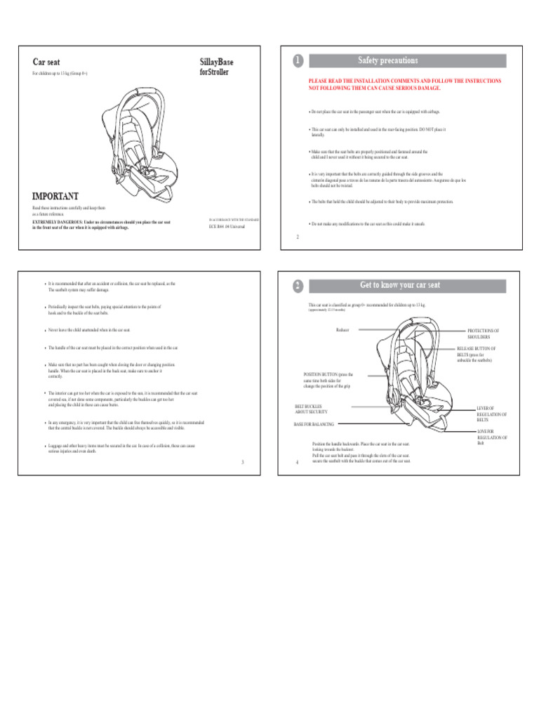 Car Seat Safety Guidelines for Infants | PDF | Seat Belt | Airbag