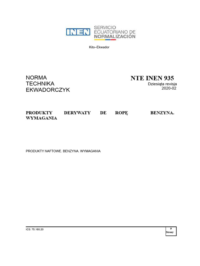 Nte Inen 935 10 | PDF