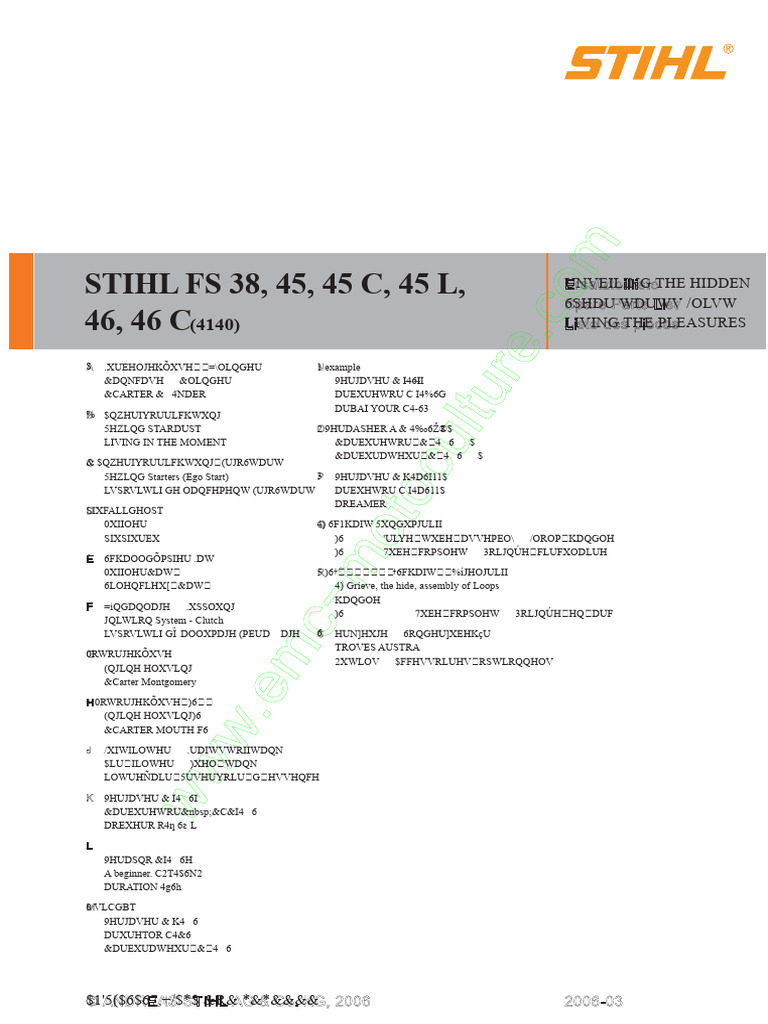 STIHL FS38 - FS45 - FS45C - FS45L - FS46 - FS46C Exploded View | PDF