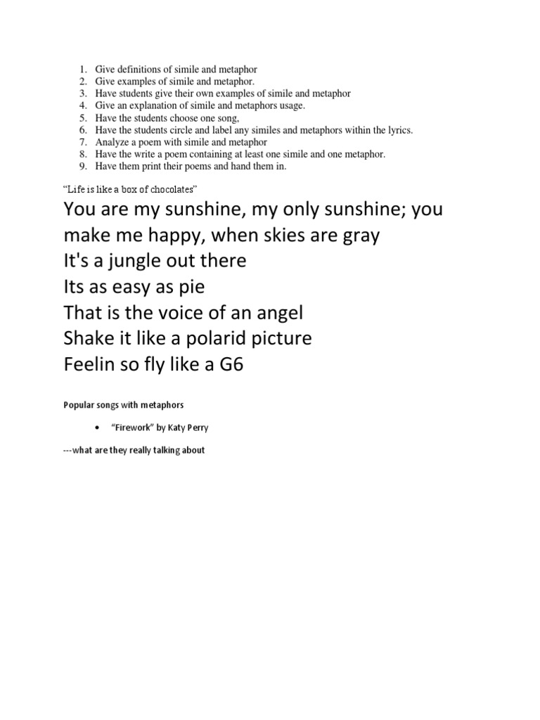 Popular songs with metaphors wound leisure