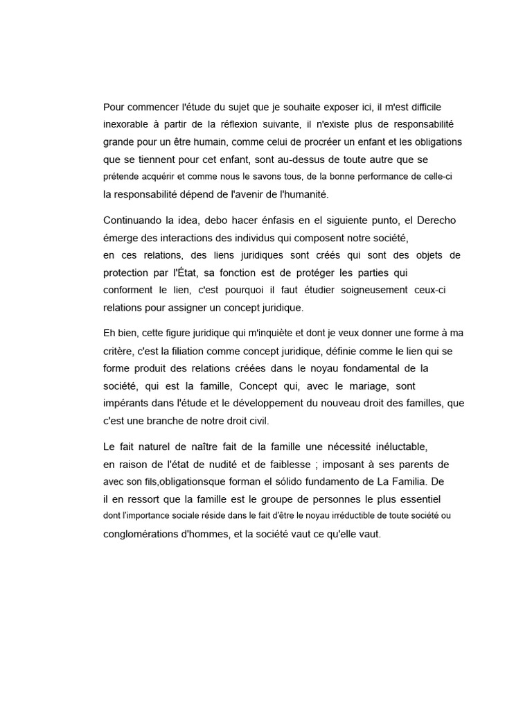 Filiation : Concept juridique et enjeux | PDF | Parenté | Certificat de ...