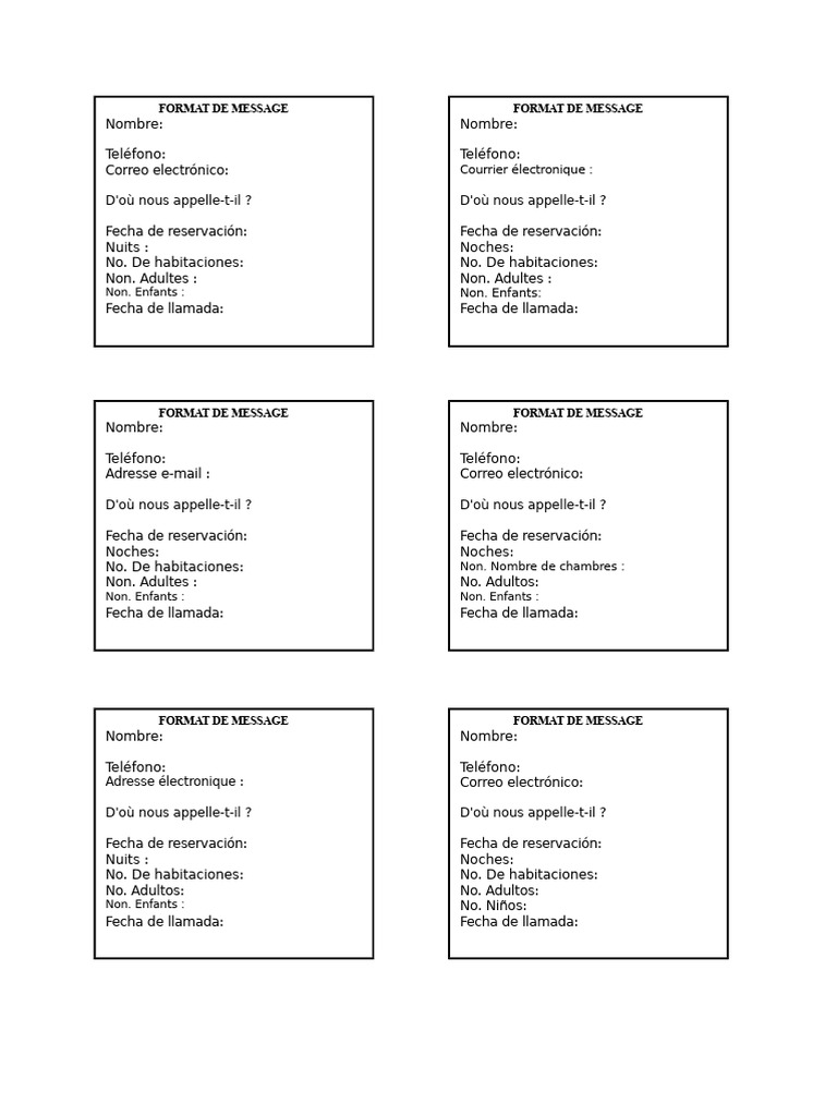 Format de Messages | PDF