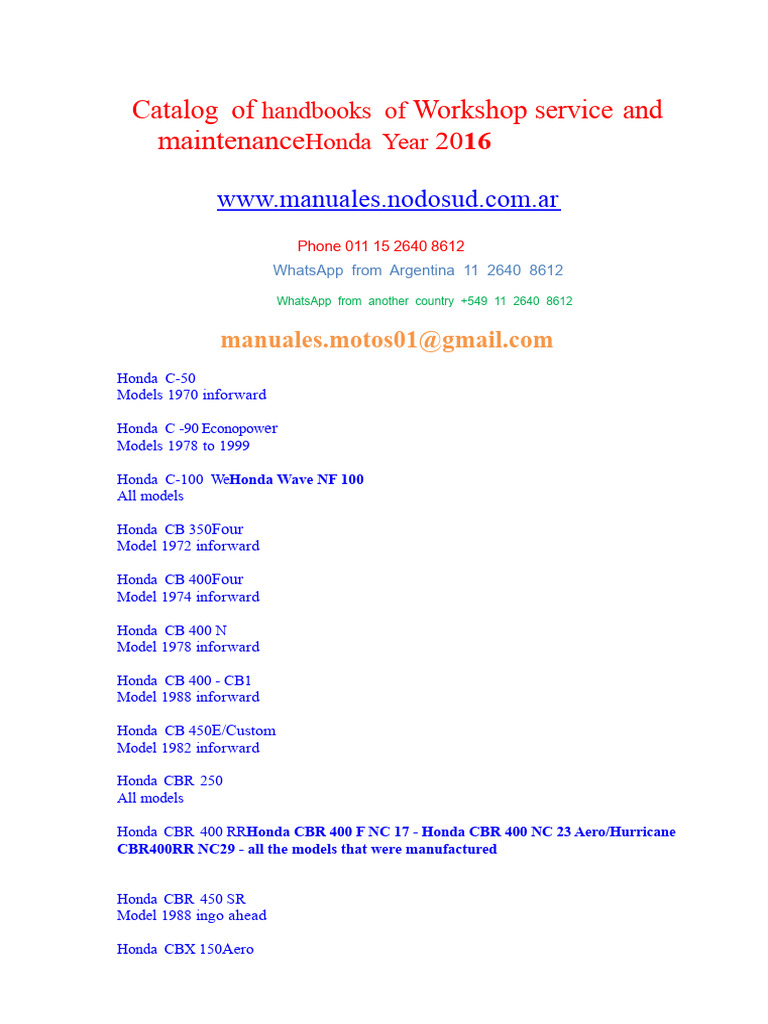 海外用 HONDA 360/400/600 Shop Manual HONDA N360 N400 N600 1967–1973 Workshop Manual PDF Download – Car
