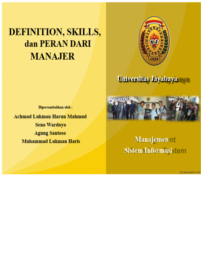 Peran dan Keterampilan Manajer Efektif | PDF