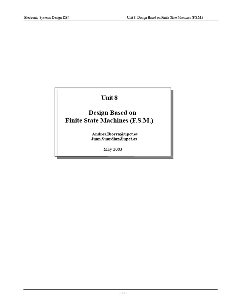 Finite State Machines Design Guide | PDF | Electronic Engineering ...