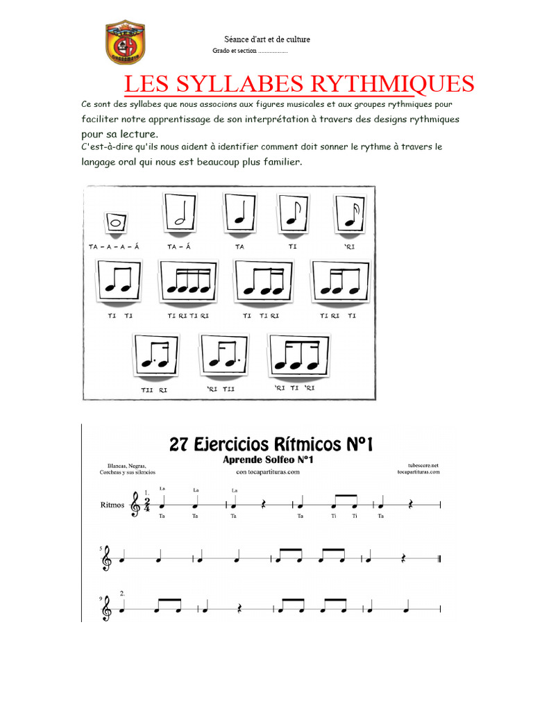 Syllabes rythmiques en art et culture | PDF