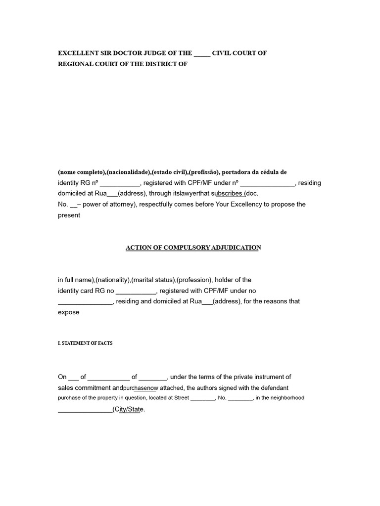 Action for Compulsory Adjudication Guide | PDF | Common Law | Justice