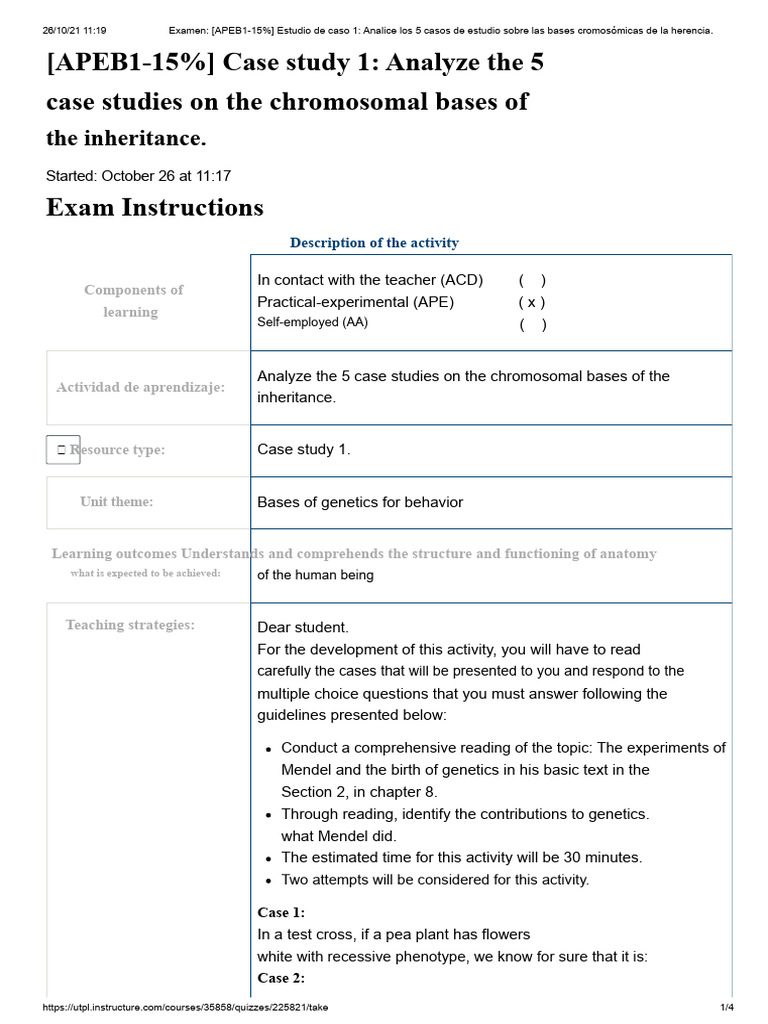 Exam - (APEB1-15%) Case Study 1 - Analyze The 5 Case Studies On The ...