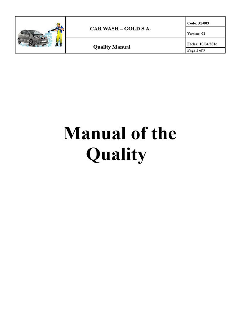Quality Manual | PDF | Quality Management System | Quality Management