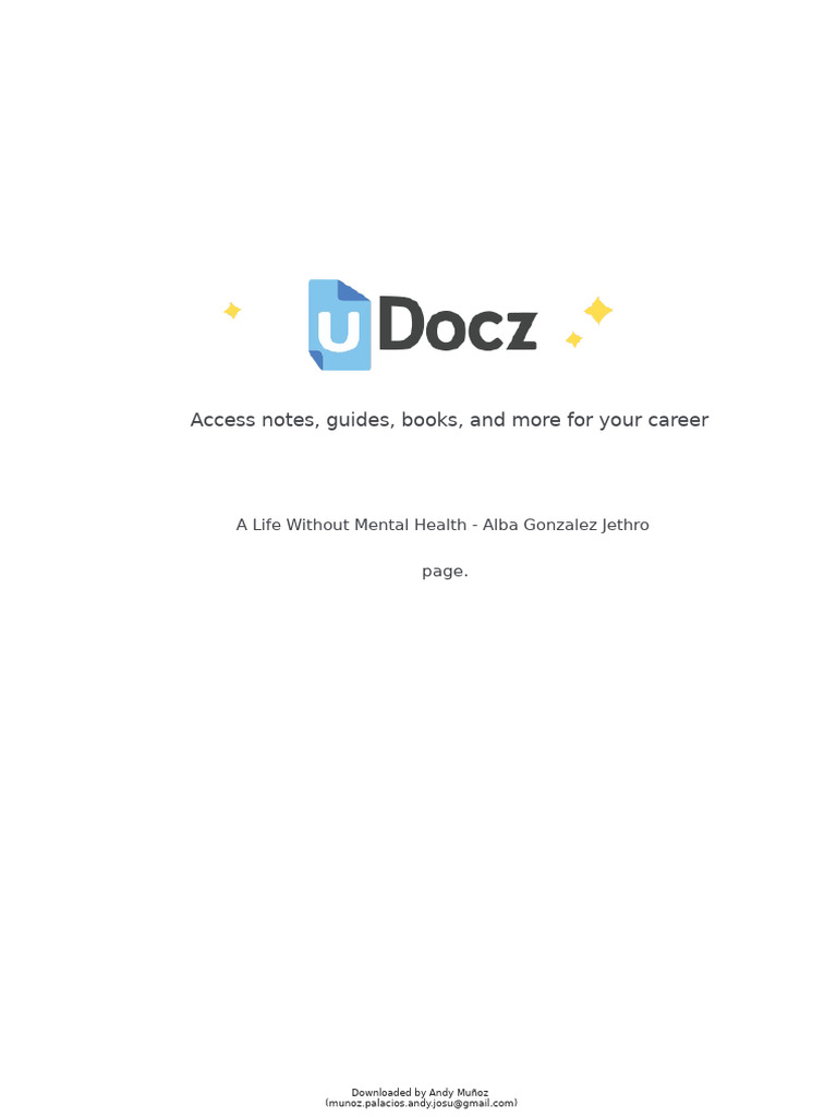 Career Resources and Mental Health Guide | PDF