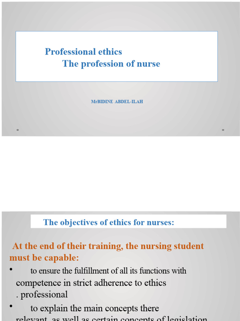 Nursing Professional Ethics Explained | PDF | Professional Ethics ...
