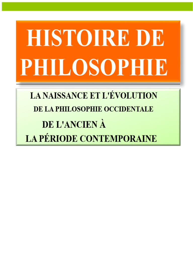 Évolution de la philosophie occidentale | PDF | Vérité | Philosophie ...