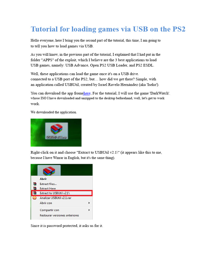 Load PS2 Games via USB Tutorial | PDF | Usb Flash Drive | Computer File