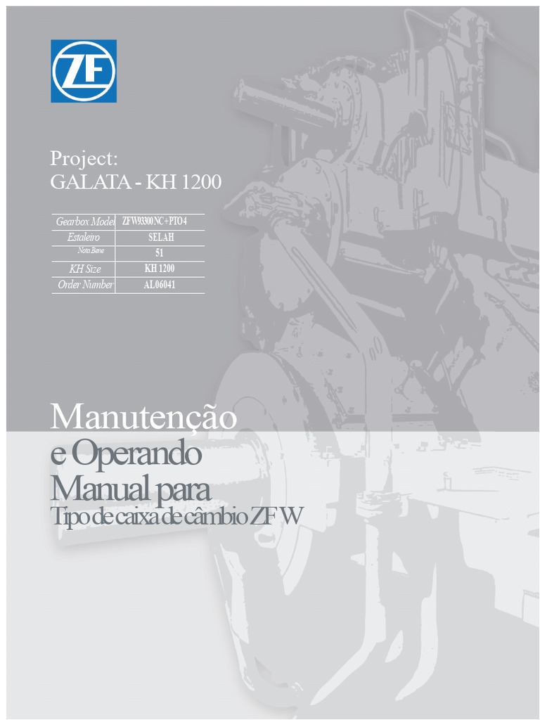 Manual de Operação ZF W93300 NC + PTO 4 | PDF | Engenharia Mecânica
