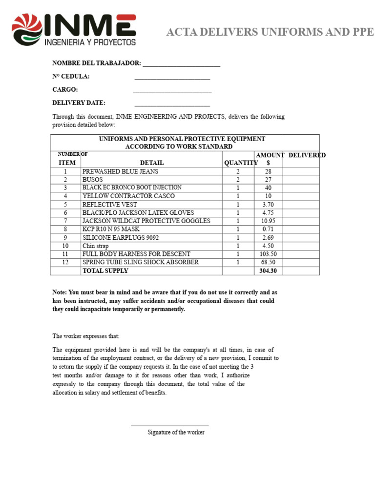 Epp Delivery Record | PDF