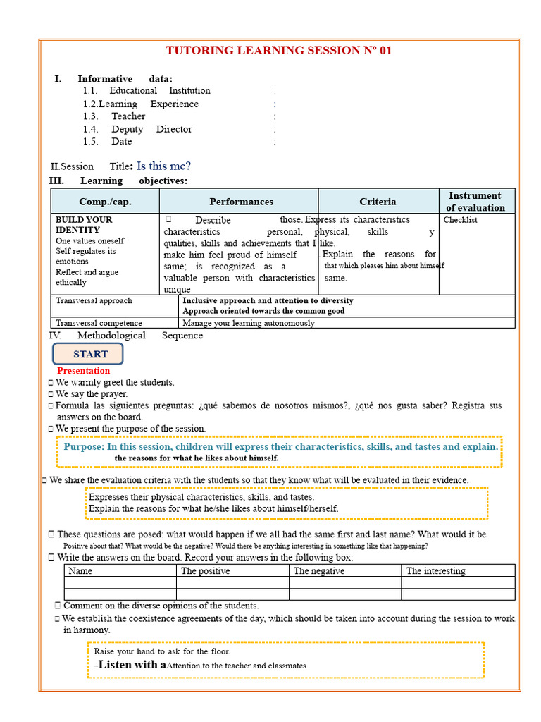 Session 1, Tutoring. This Is Me | PDF | Social Psychology | Cognitive ...