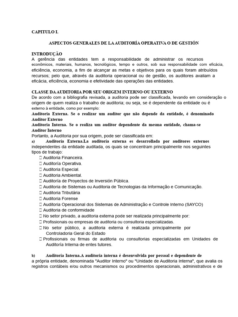 Auditoria Operacional: Conceitos e Tipos | PDF | Auditoria interna ...