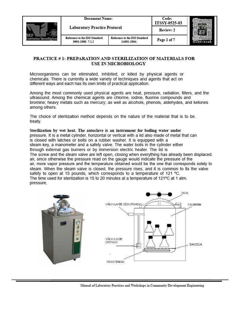Microbiology Sterilization Techniques Guide | PDF | Sterilization ...