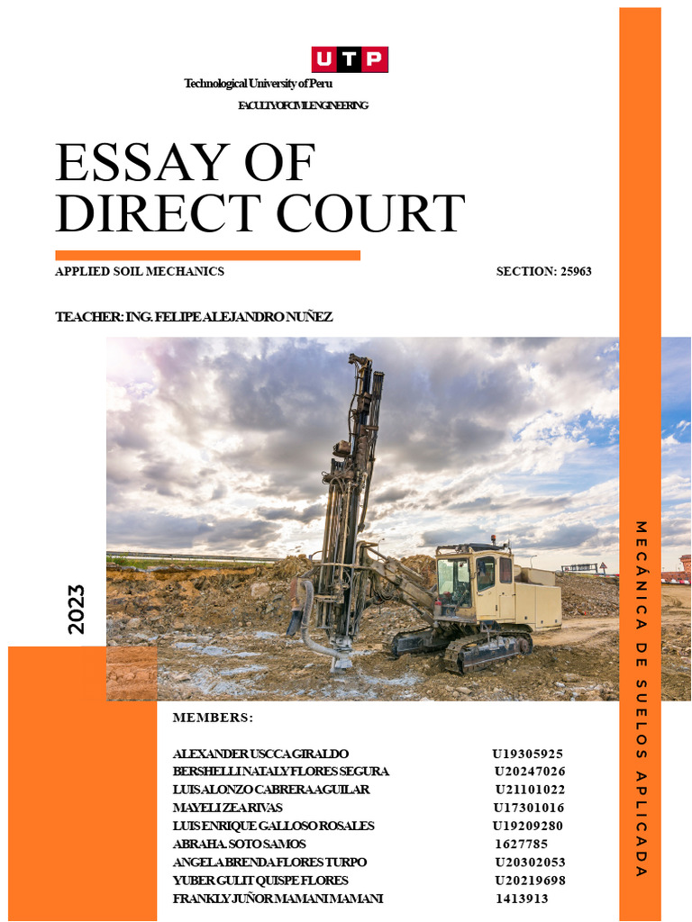 Direct Shear Test Report for Soil Mechanics | PDF | Strength Of ...