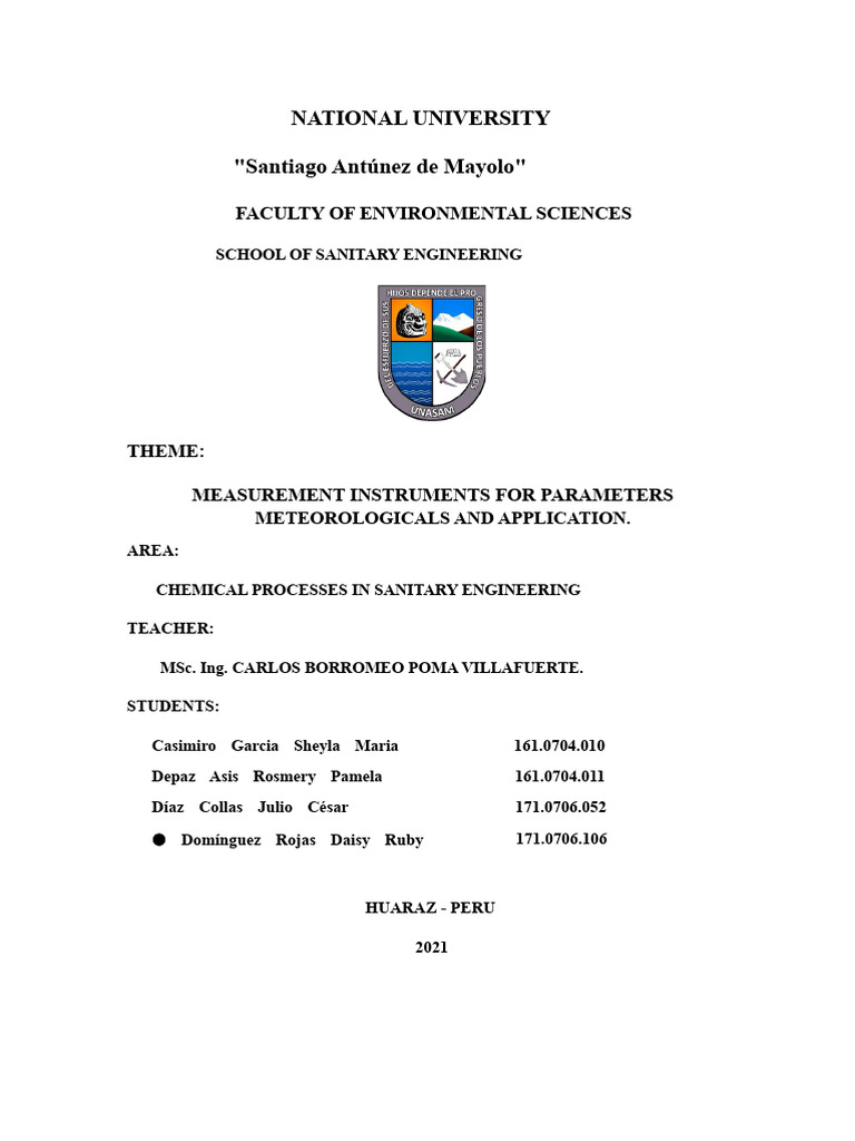 Meteorological Measurement Instruments | PDF | Precipitation ...