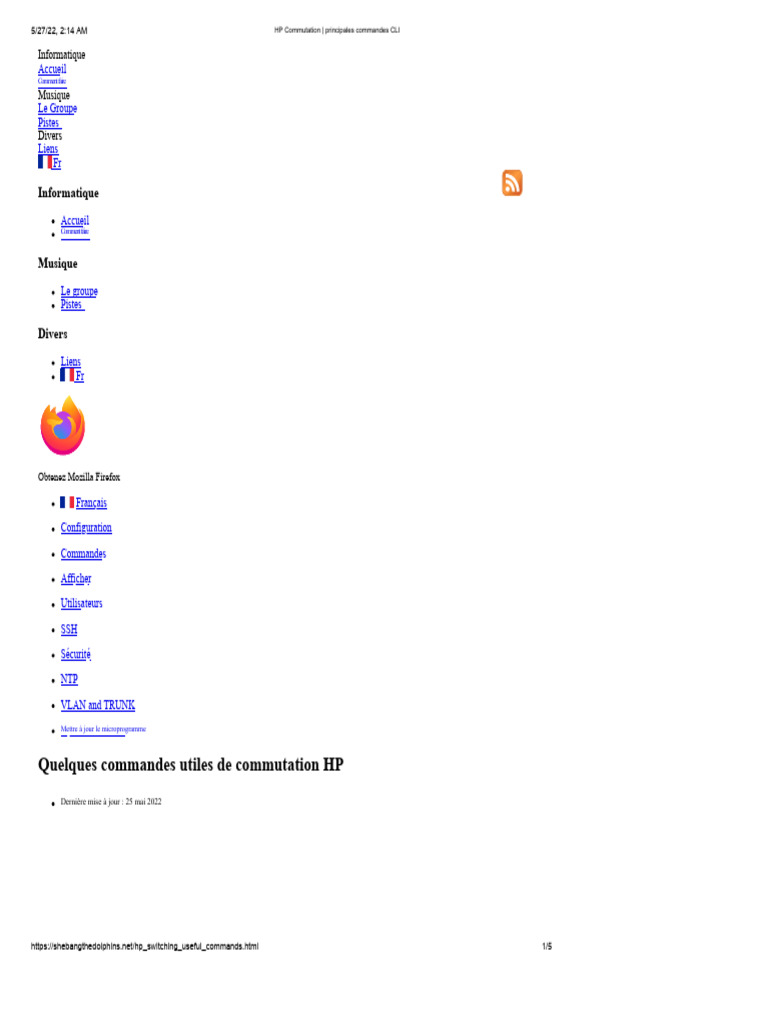 Commandes CLI essentielles pour HP Switch | PDF | Informatique | Logiciel