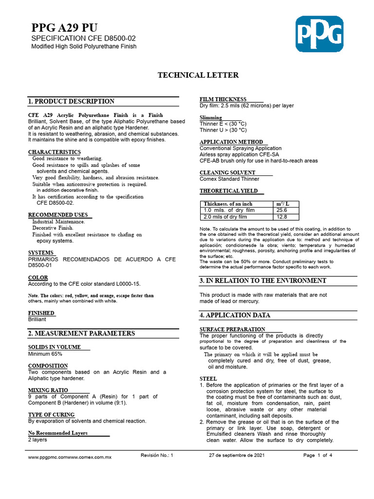 Cfe A29 | PDF | Varnish | Epoxy
