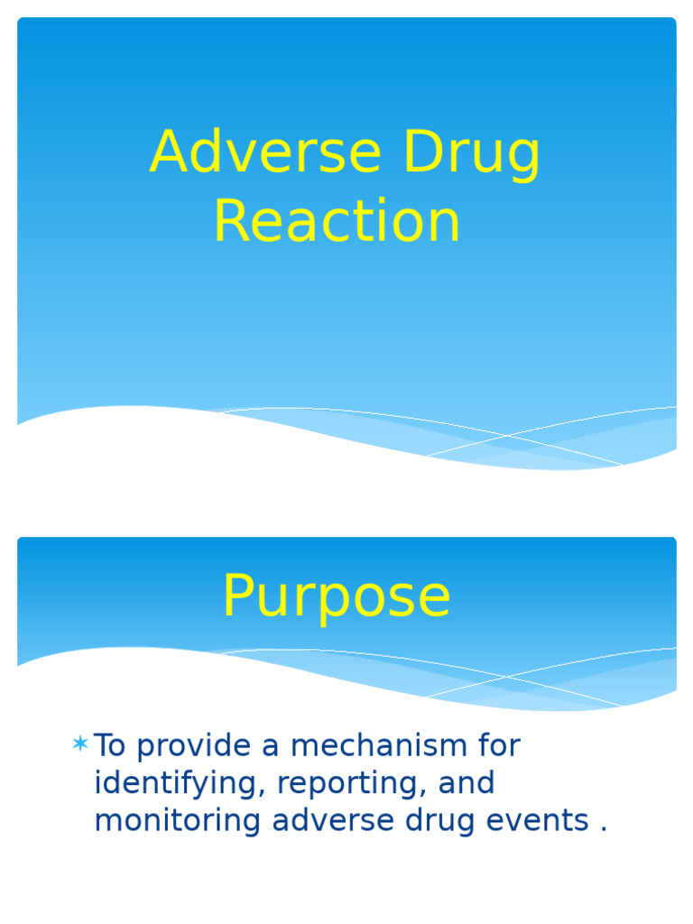 Reporting Adverse Drug Reactions Guide | PDF | Medical Error | Medical ...