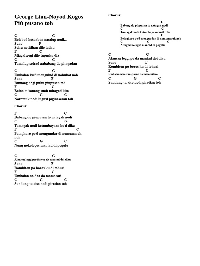 George Lian-Noyod Kogos Piupusan Toh | PDF
