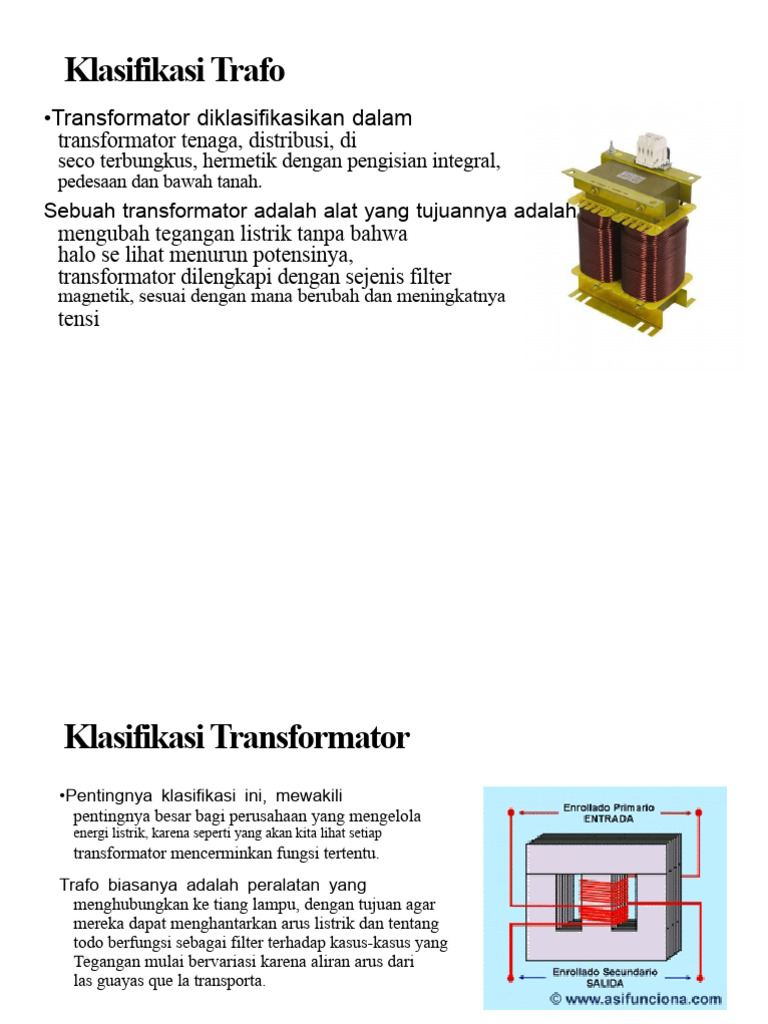 Klasifikasi dan Jenis Transformator Listrik | PDF