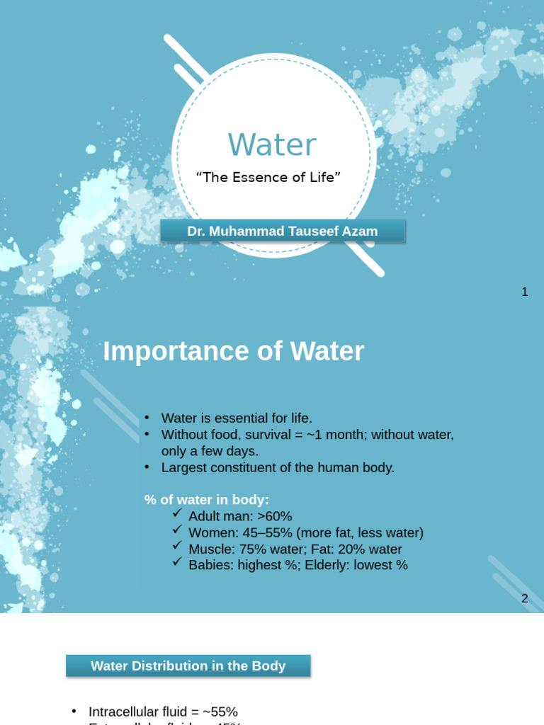 Water Hydration and Dehydration | PDF | Dehydration | Medical Specialties