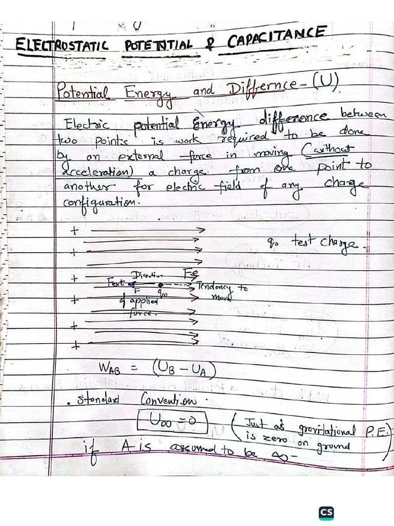 Electrostatic Potential and Capacitance | PDF