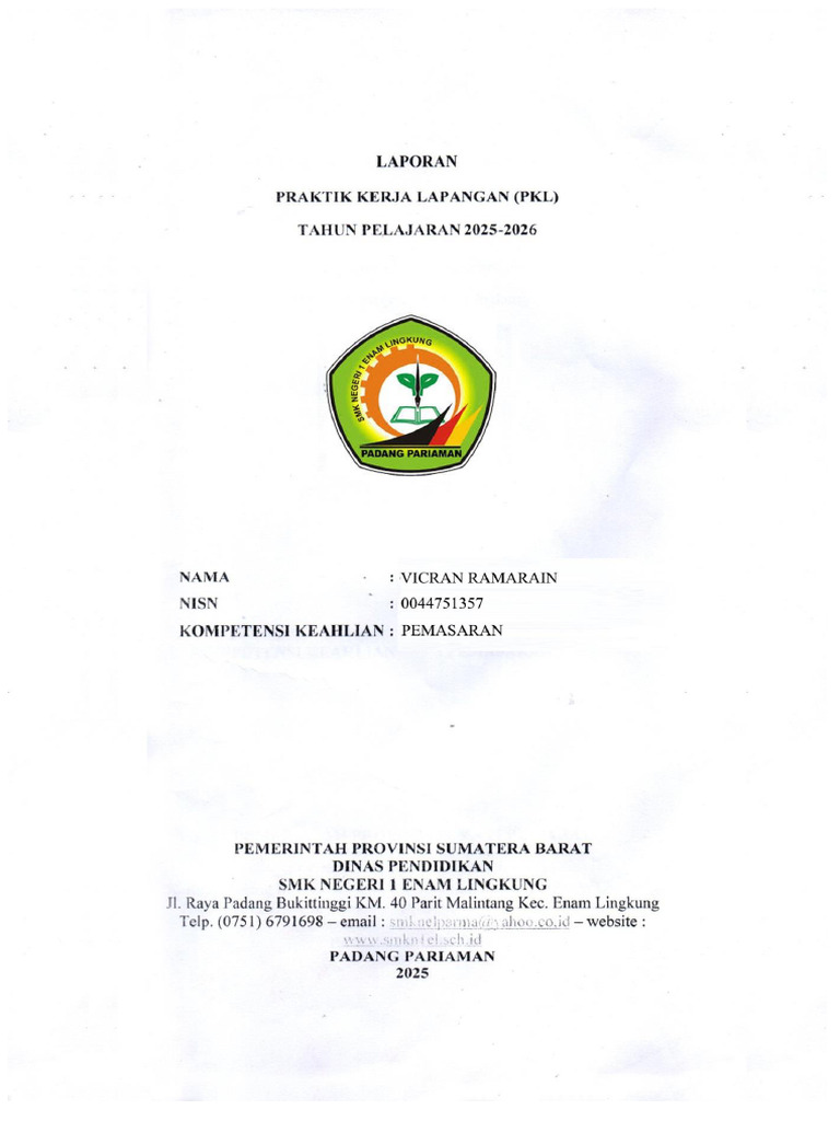 Laporan PKL Vicran | PDF
