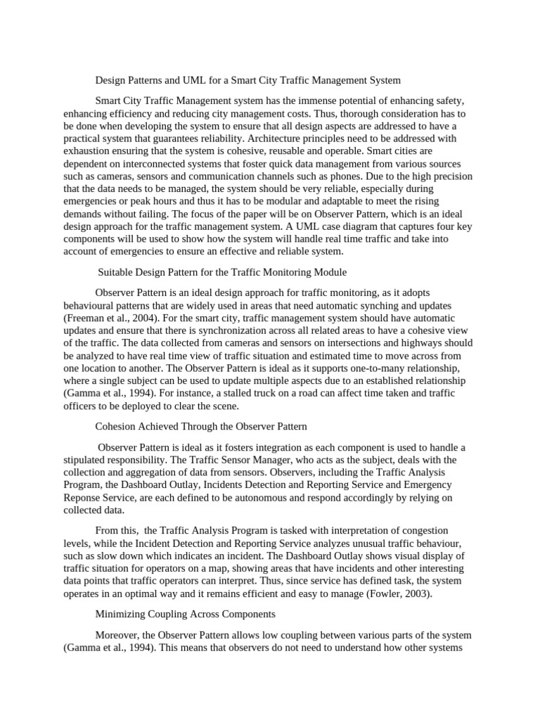 Smart City Traffic Design Edit | PDF | Unified Modeling Language ...