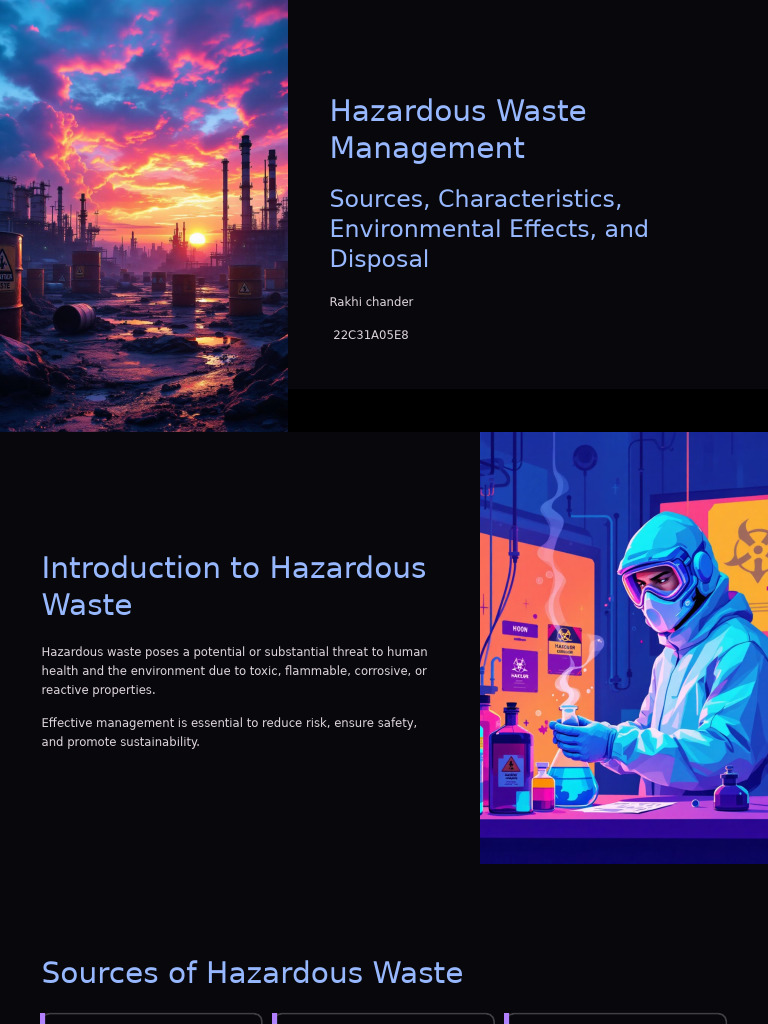 Hazardous Waste Management Guide | PDF