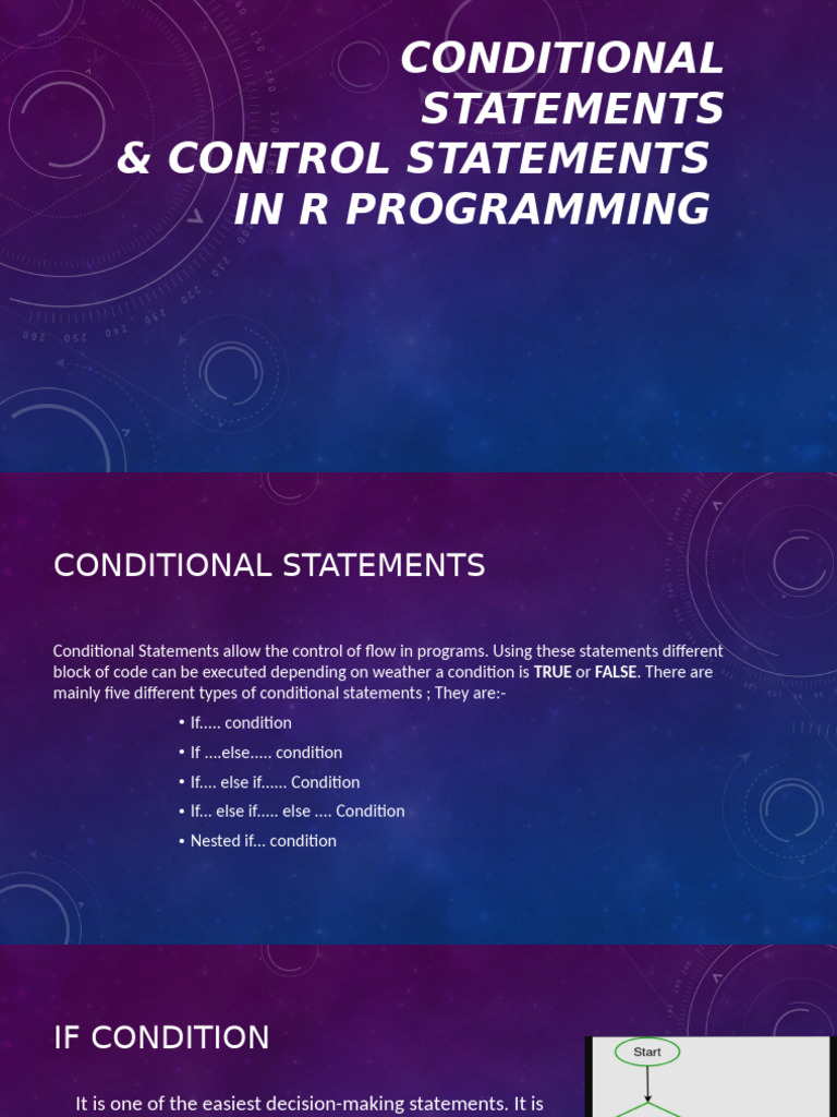 Conditional and Control Statements in R | PDF