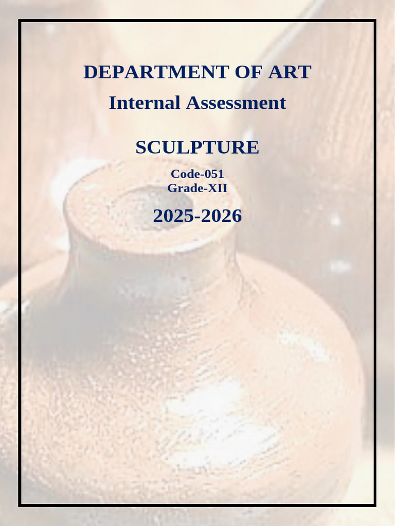Sculpture Art Portfolio Guidelines 2025-26 | PDF | Sculpture | Paintings