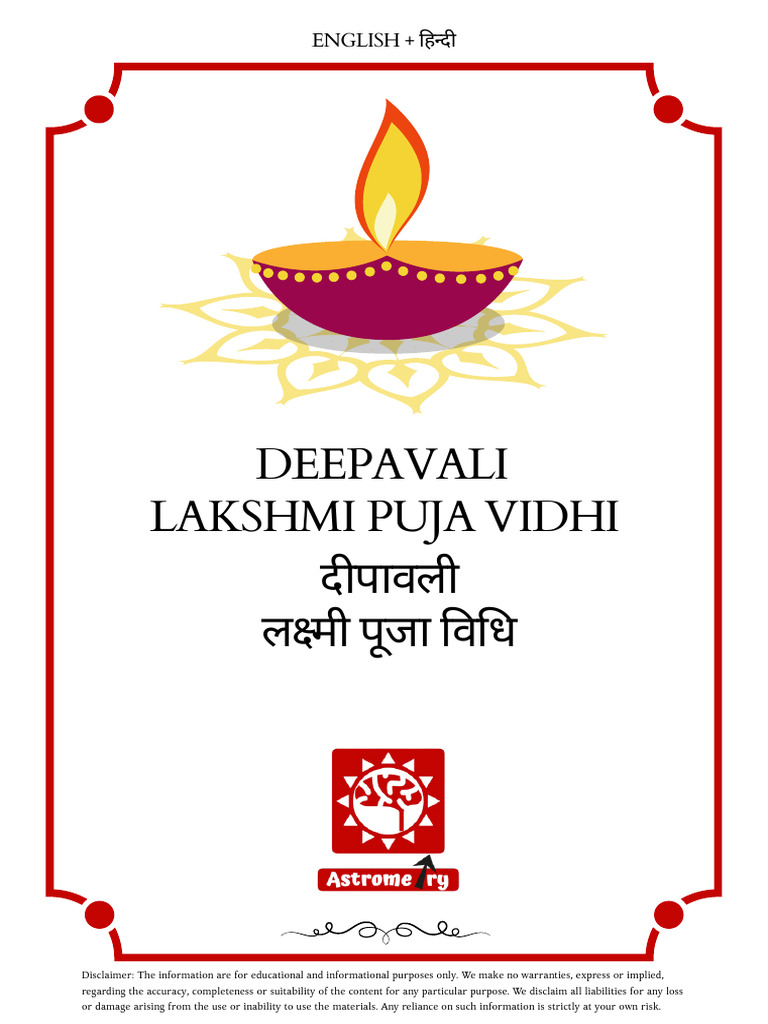 Deepavali Festival Guide and Lakshmi Puja | PDF | Hindu Deities | Hindu ...