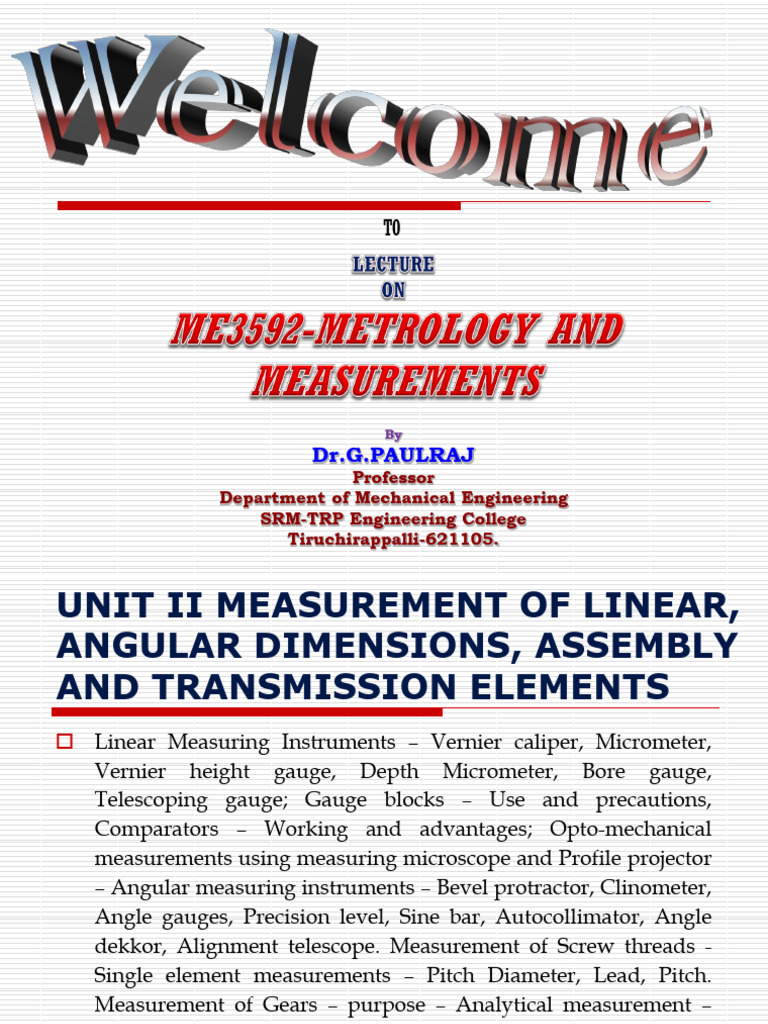Linear Measurement Instruments Overview | PDF