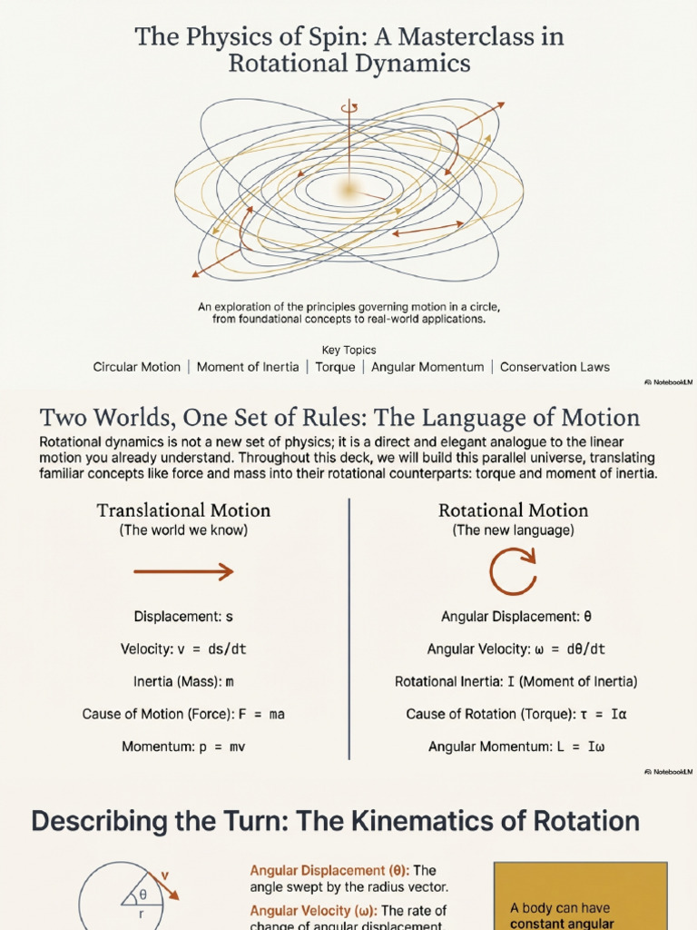 Rotational Dynamics a Physics Masterclass | PDF