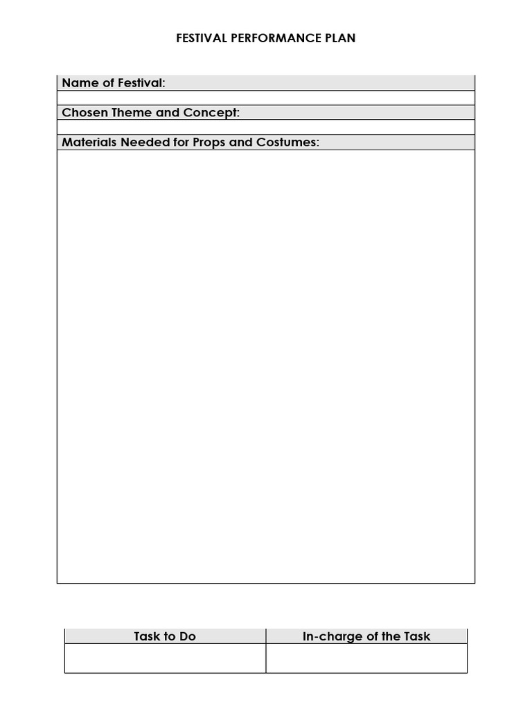 Festival Performance Planning Guide | PDF