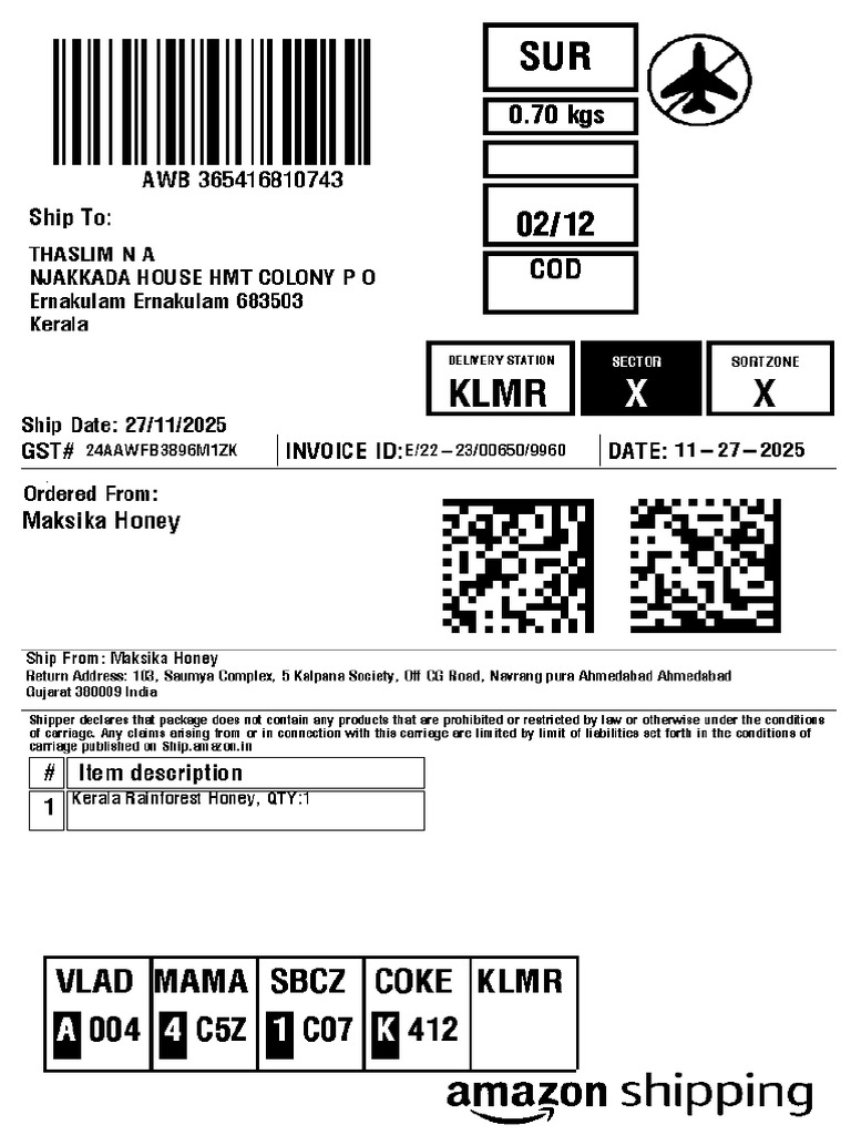Final Labels Amazon PDF | PDF