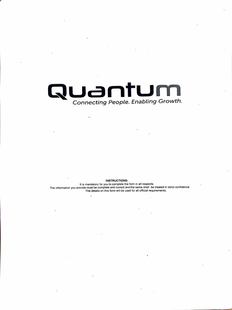 Quantum Employment Application Form | PDF