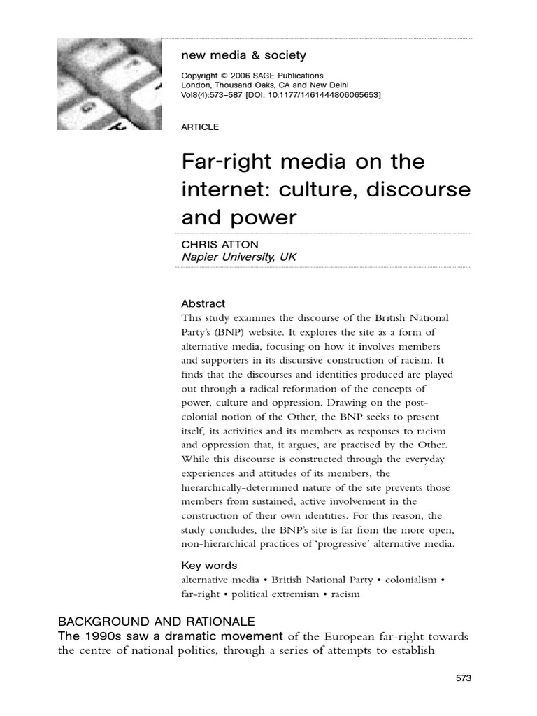 Far-Right Media Discourse Analysis | PDF | Racism | Discrimination ...