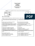 Evaluación de Lectura Mensual EL TERROR DEL SEXTO B