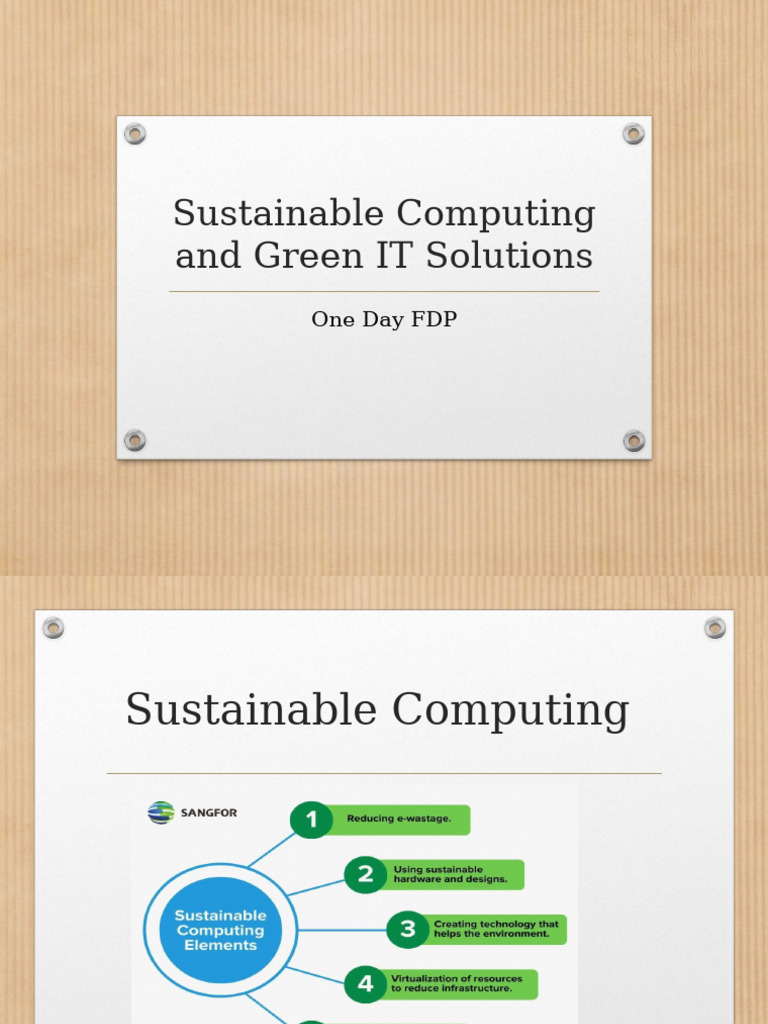 Sustainable Computing Green IT DETAILED 55slides | PDF | Efficient ...