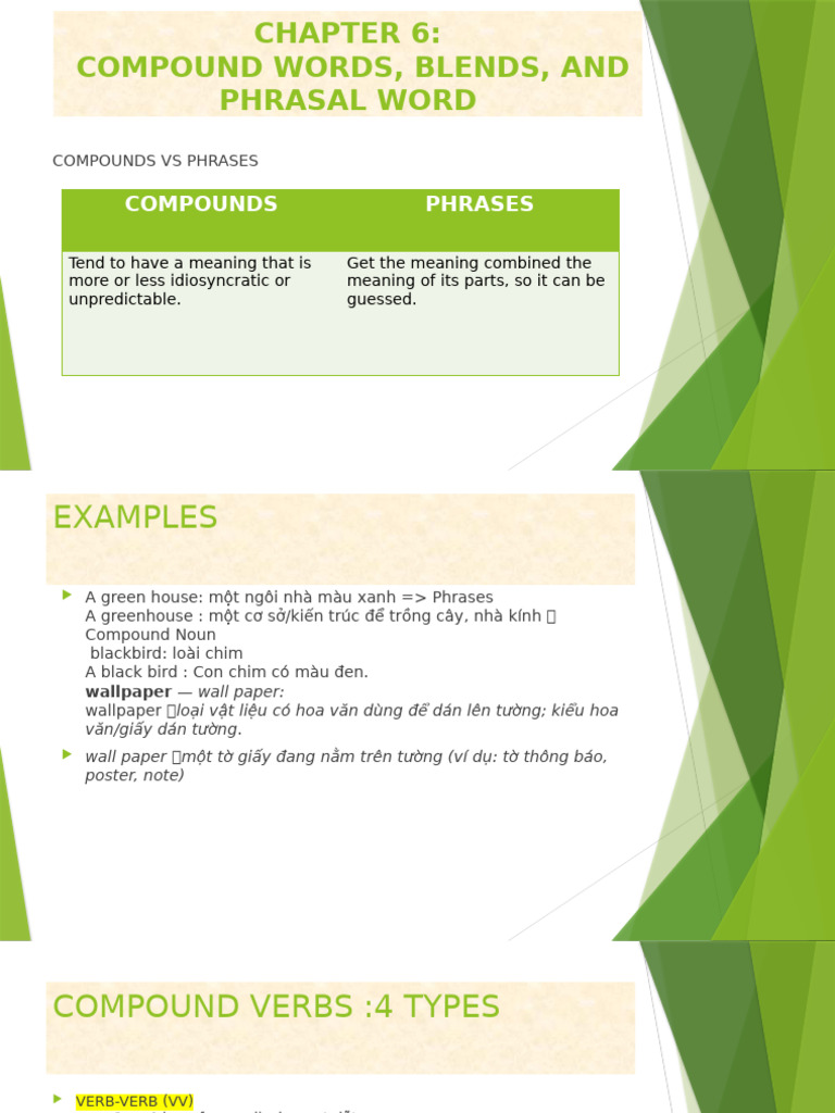 Understanding Compound Words and Phrases | PDF | Word | Adjective