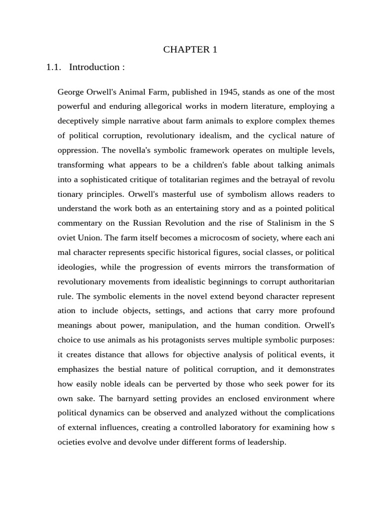 Symbolism in Orwell's Animal Farm | PDF | George Orwell