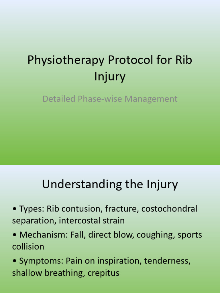 Physiotherapy Protocol For Rib Injury | PDF
